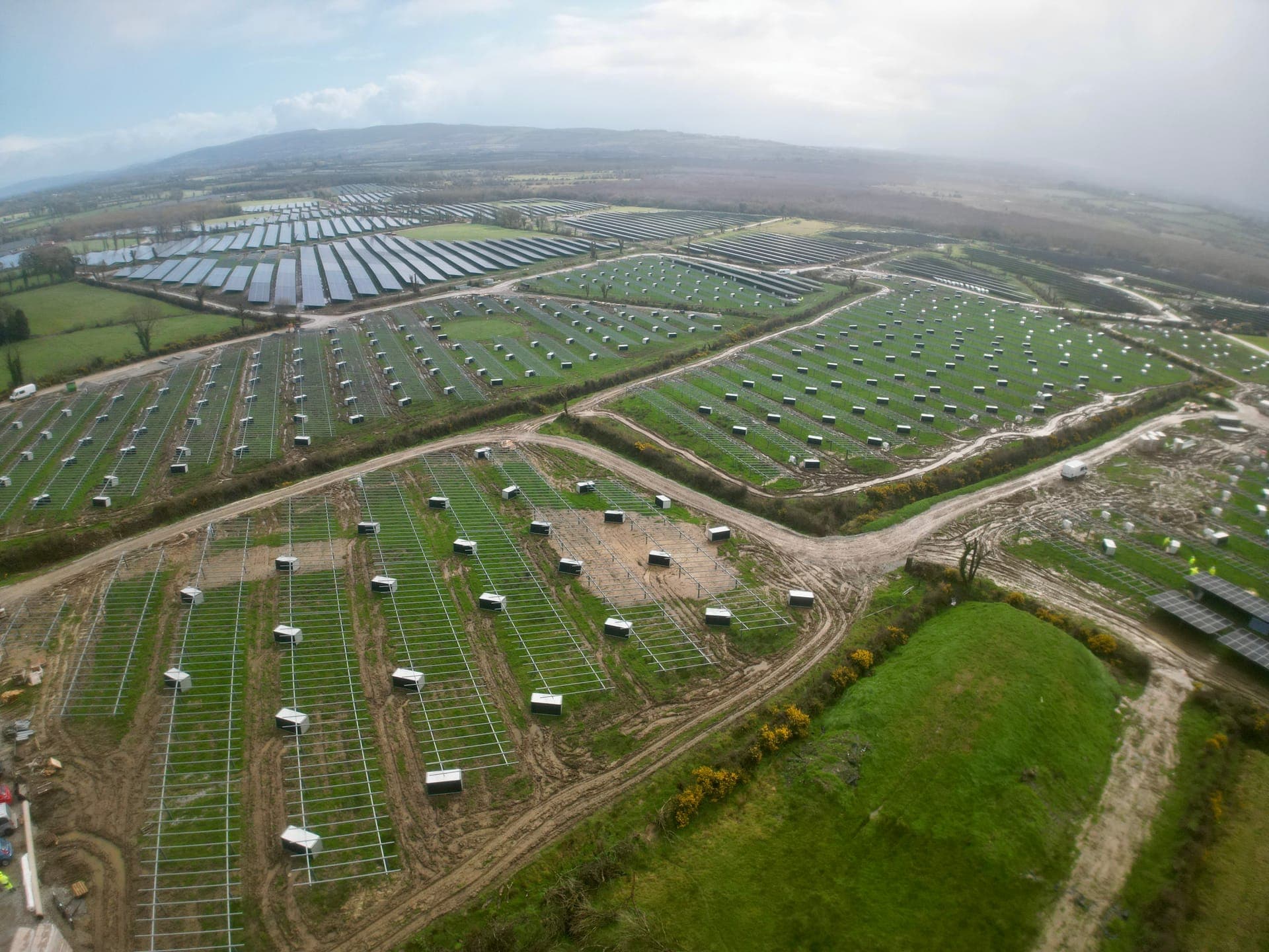 Fidorfe Solar Park drone overview